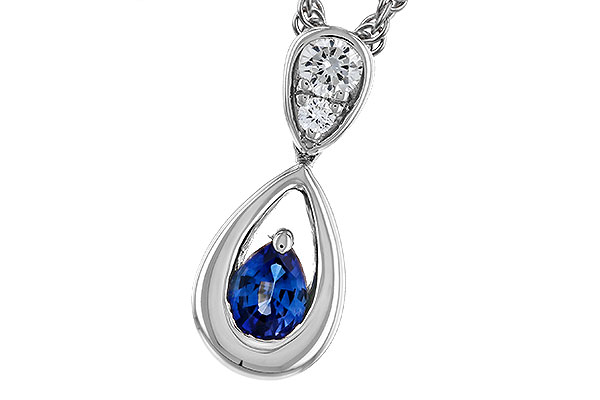 M320-30865: NECKLACE .21 SAPPHIRE .27 TGW (4x3 SAPP)