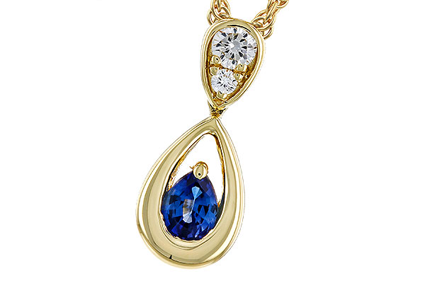M320-30865: NECKLACE .21 SAPPHIRE .27 TGW (4x3 SAPP)