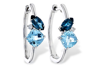 M320-31729: EARRINGS 1.82 TW BLUE TOPAZ 1.86 TGW