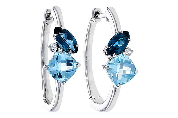 M320-31729: EARRINGS 1.82 TW BLUE TOPAZ 1.86 TGW