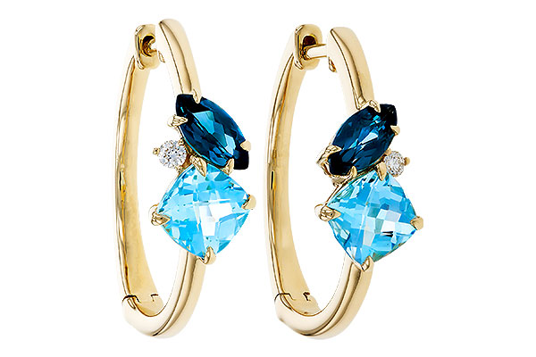 M320-31729: EARRINGS 1.82 TW BLUE TOPAZ 1.86 TGW