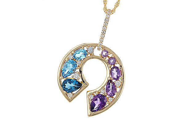 M320-31774: NECKLACE 1.77 SEMI-PREC (AMY & BT) 1.90 TGW