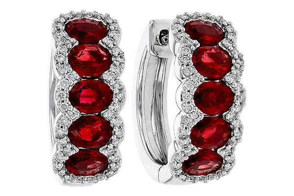 M320-34538: EARRINGS 2.20 TW RUBY 2.45 TGW