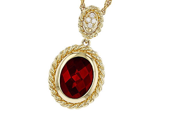 M321-19038: NECKLACE 2.10 GARNET 2.12 TGW (9x7MM GAR)