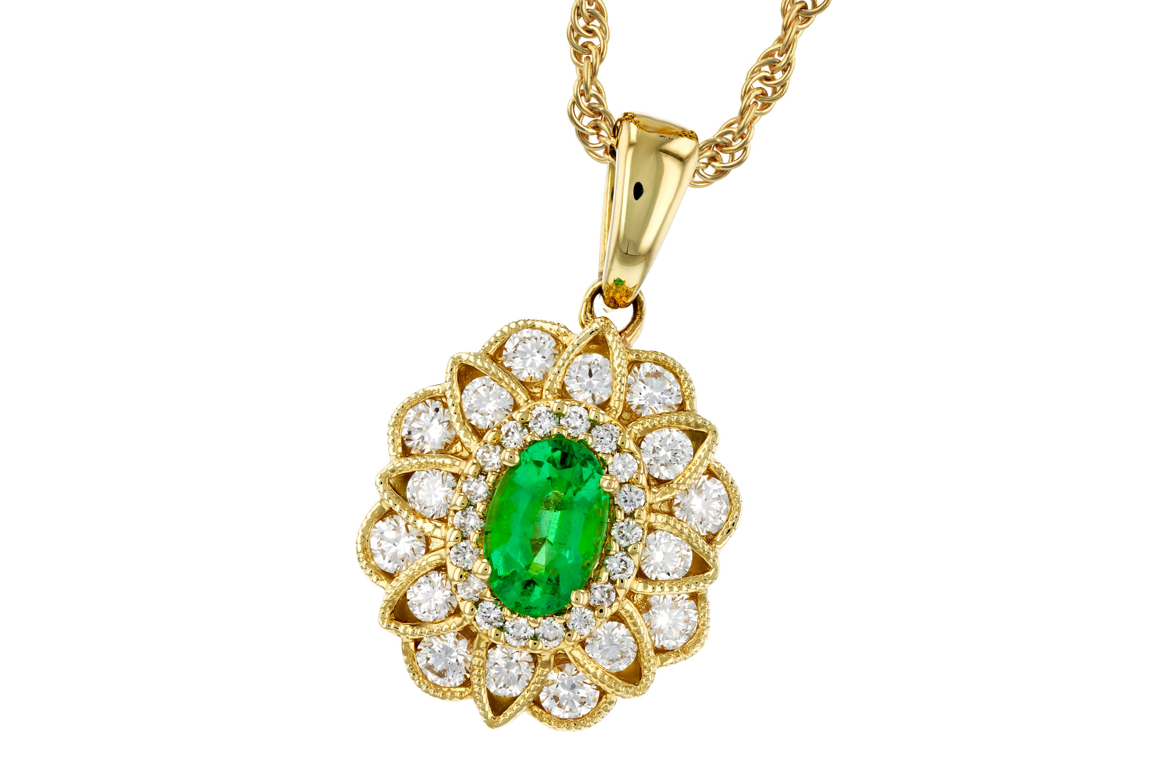 M321-19956: NECK .46 EMERALD .98 TGW (6X4 EMER)